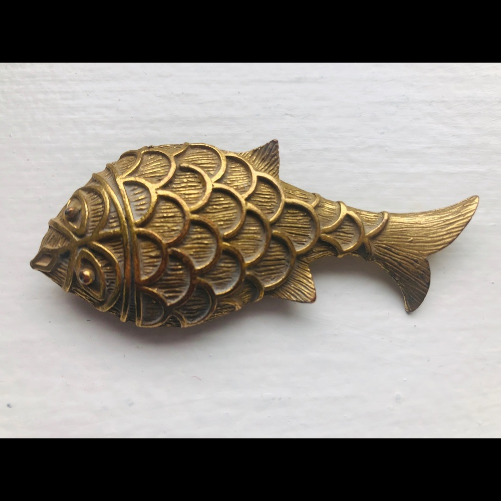 Vintage Richelieu Figural Fish Pin Brooch